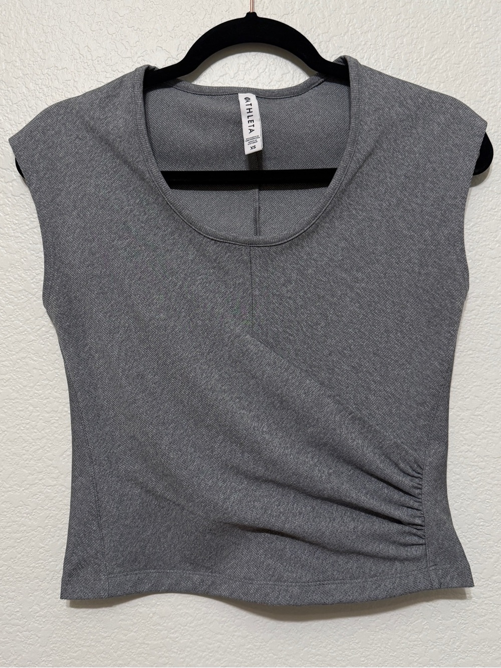 🦋 Athleta| Women’s Gray Ruched Side Sleeveless Top XS